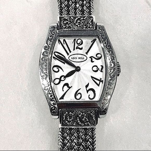 LOIS HILL STERLING SILVER SWISS WATCH RARE HTF - Picture 6 of 11